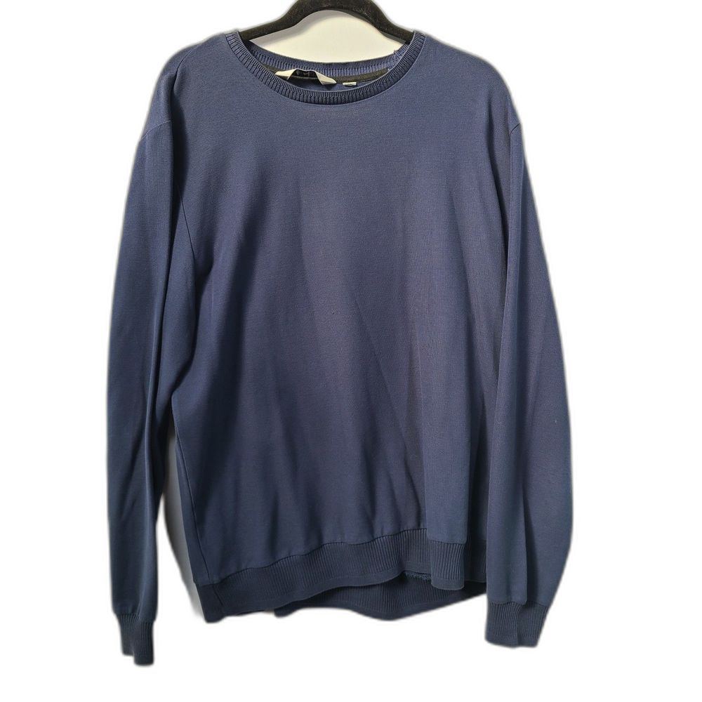 Joseph Abboud Men's Long Sleeve Navy Blue Crew Neck Sweater Size XL